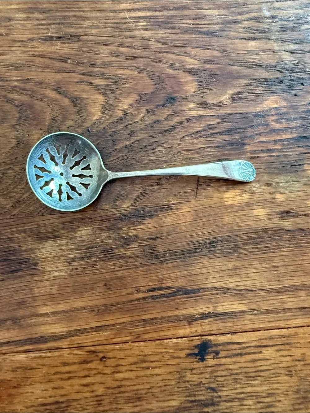 Silver Plated Sugar Dusting Slotted Spoon Vintage WJ Myatt Made In England 4.5”